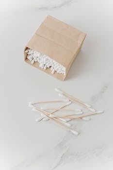 Bamboo Cotton Buds In A Paper Bag