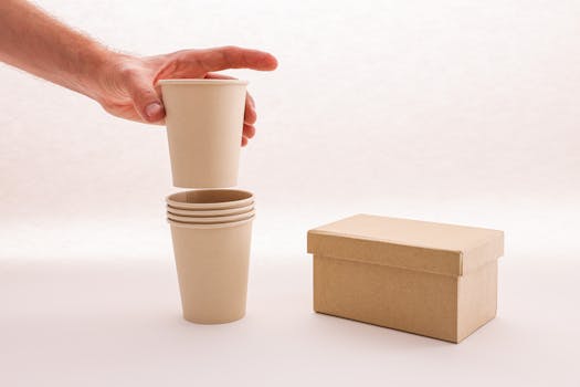 Person Holding Brown Paper Cup